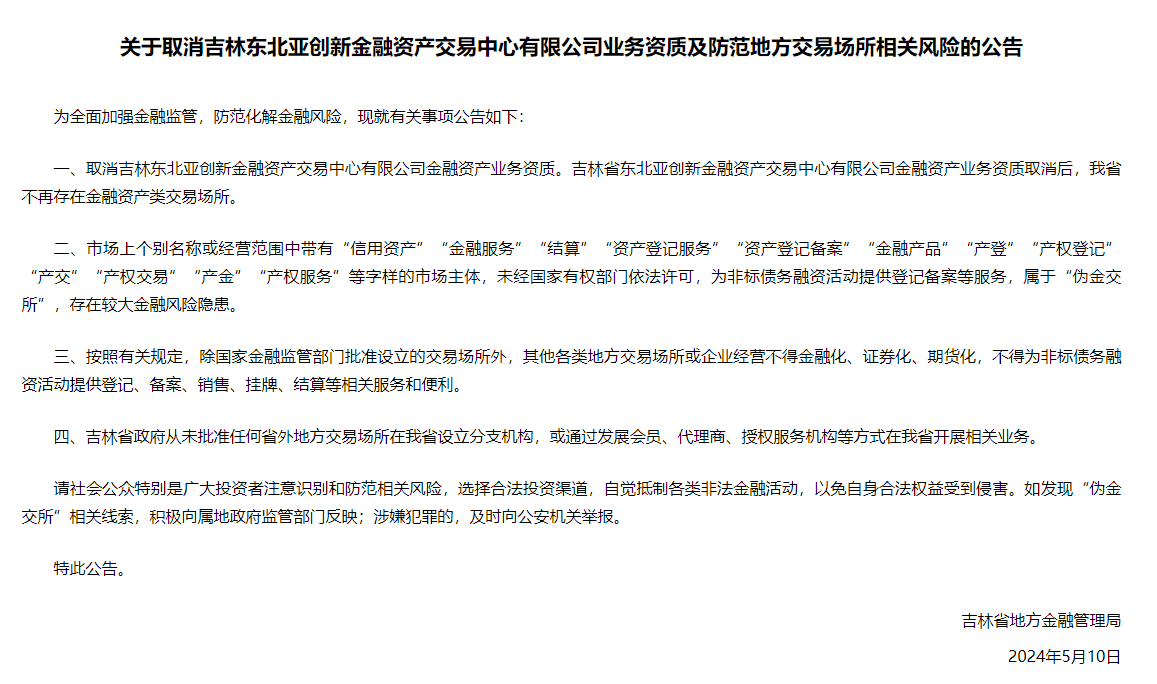 地方金交所接连关停