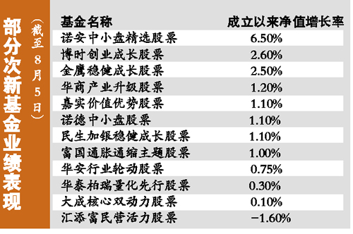 次新基金业绩悬殊 首尾分化超65%