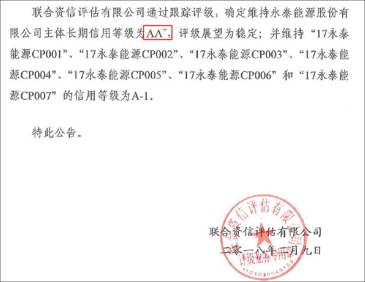 【公告精选】永泰能源：拟不超3.5亿元购买天悦煤业51%股权 夯实煤电主业