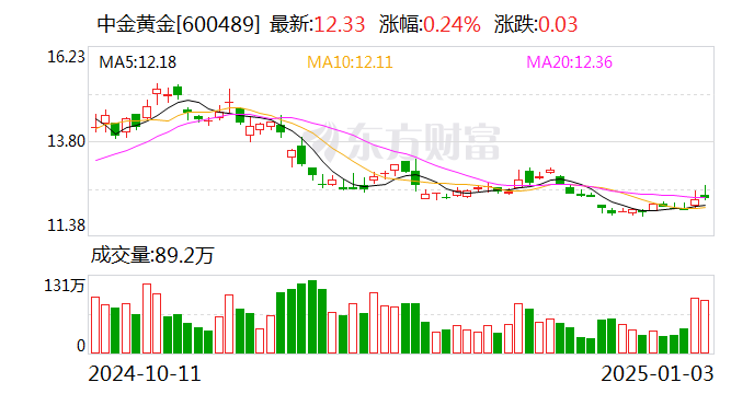 中金黄金1月3日大宗交易成交246.60万元